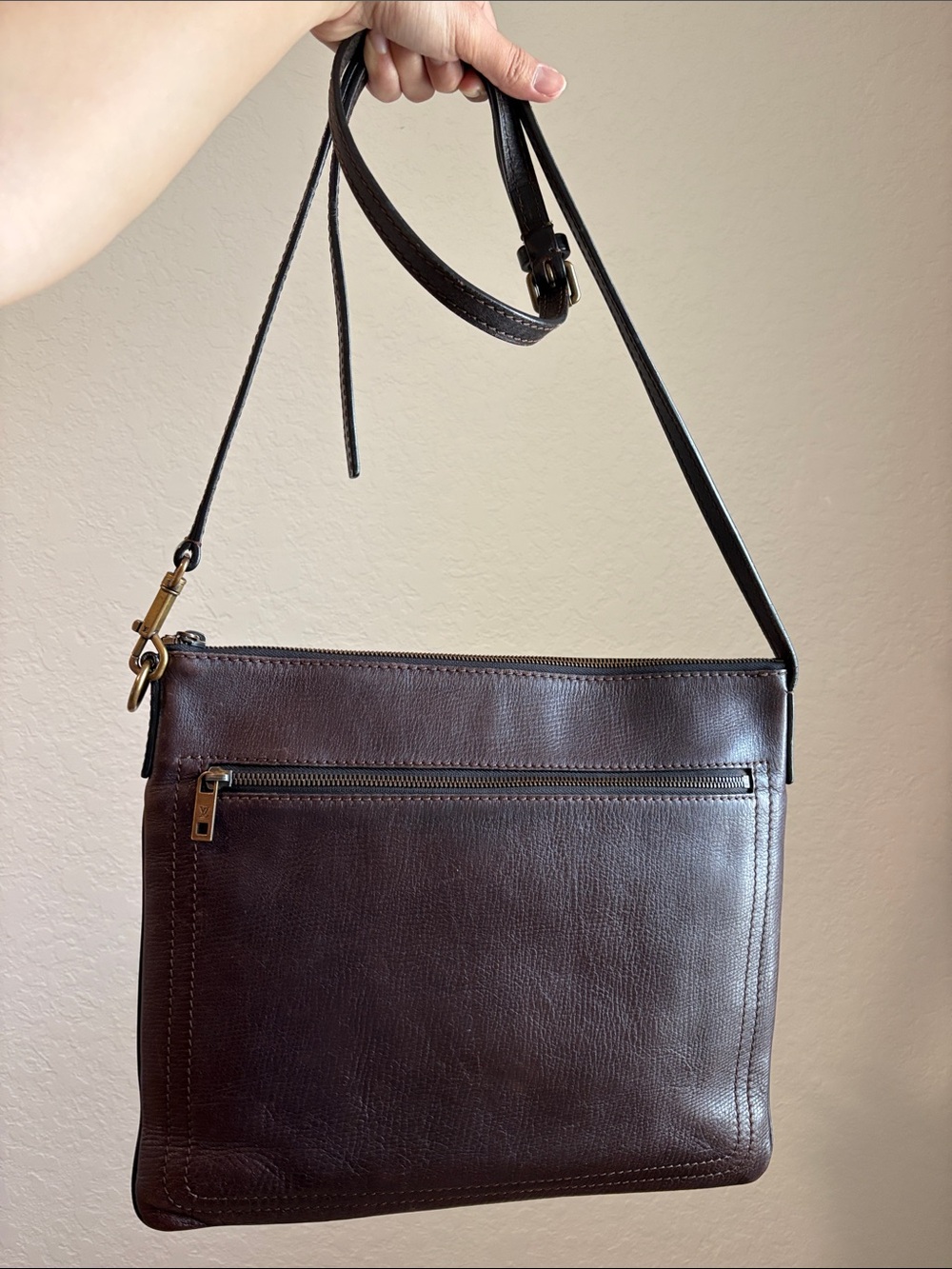 LOUIS VUITTON MM Pochette Chauny Shoulder Bag Brown Utah - Picture 16 of 16